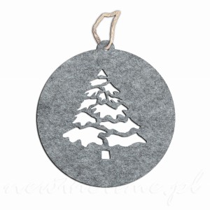 Bombka z filcu - choinka