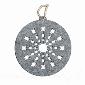 Bombka z filcu - śnieżynka (2)