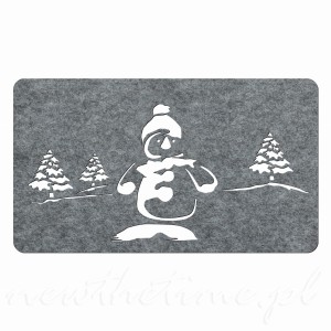 Świąteczny bieżnik na stół - bałwanek