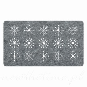 Świąteczny bieżnik na stół - śnieżynka