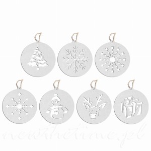 Bombki z filcu - zestaw BIAŁY