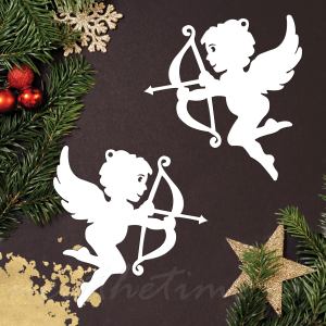 Zawieszki świąteczne - Aniołki Amory PLEXI