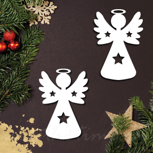 Zawieszki świąteczne - Aniołki Gwiazdki - PLEXI