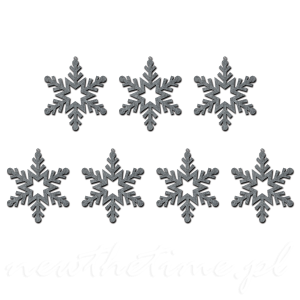 Bombki śnieżynki - filcowe zawieszki na choinkę 