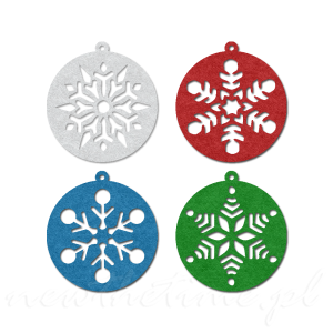 Bombki - zawieszki filcowe różne kolory