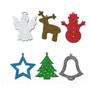 Zawieszki świąteczne - dekoracje z filcu