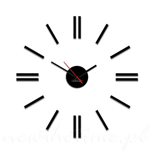 zegar-scienny-czarne-indeksy-minimalistyczny