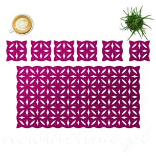 Bieżnik filcowy Diamond - magenta