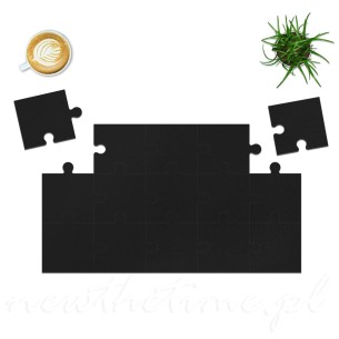Bieżnik filcowy na stół Puzzle - czarny