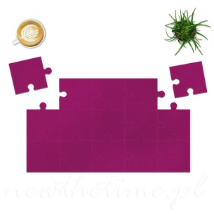 Bieżnik filcowy na stół Puzzle - magenta