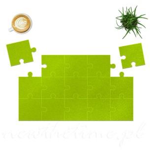 Bieżnik filcowy na stół Puzzle - jasny zielony