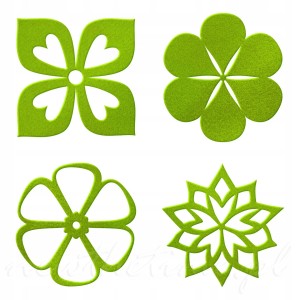 Podkładki filcowe - ZESTAW 4 sztuki GREEN