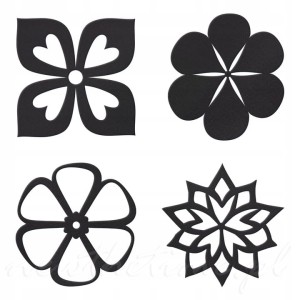 Podkładki filcowe - ZESTAW 4 sztuki BLACK