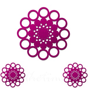 Podkładka filcowa - Circle Magenta