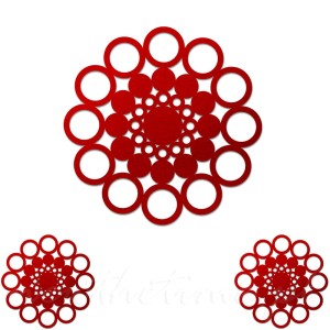 Podkładka filcowa - Circle Red