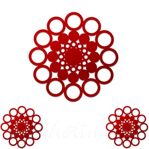Podkładka filcowa - Circle Red