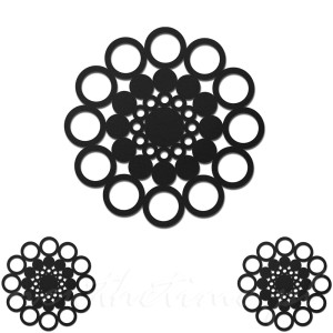 Podkładka filcowa - Circle Black