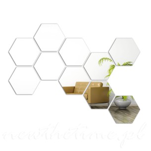 Lustro dekoracyjne Hex Hexagon - plaster miodu lustrzany