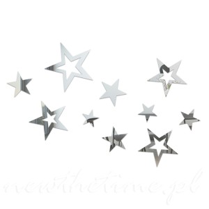 Lustro dekoracyjne Stars - lustrzane naklejane gwiazdki na ścianę
