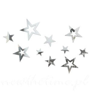 Lustro dekoracyjne Stars - lustrzane naklejane gwiazdki na ścianę
