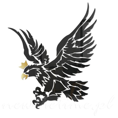 dekoracja-scienna-orzel-czarna-plexi-lustro