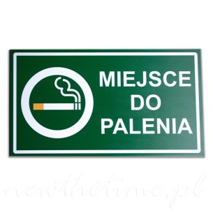 Tabliczka informacyjna PCV - Miejsce do palenia