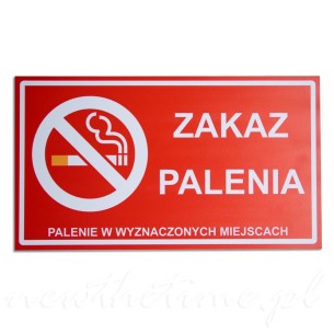 Tabliczka informacyjna PCV - Zakaz palenia