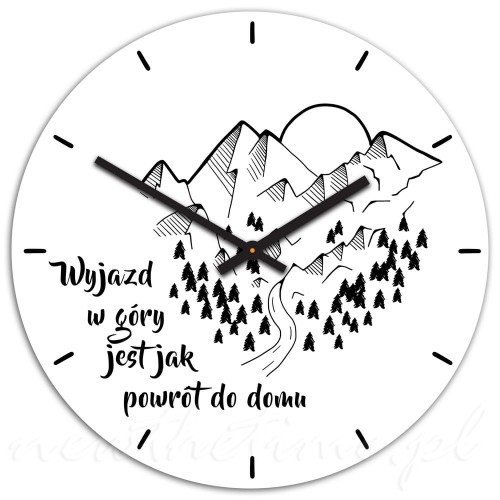 zegar-scienny-wyjazd-w-gory-napis-motyw-gorski