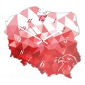 Zegar ścienny Modern Patrio Red