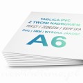 Drukowana Tablica szyld PCV PVC A6 - 15x10 cm
