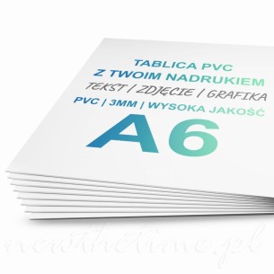 Drukowana Tablica szyld PCV PVC A6 - 15x10 cm