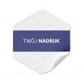 Naklejki - wlepy z Twoim logo grafiką 100 szt. - heksagon 