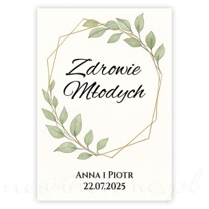 Etykiety Ślubne 50 szt. – Delikatne Kwiaty, 100x140 mm