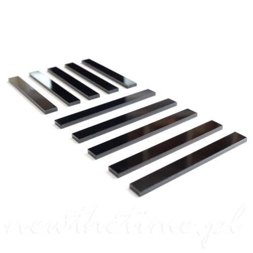 Czarne indeksy do zegara ściennego wykonane z plexi