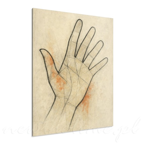 obraz-60-40-cm-abstrakcyjny-reka-kremowe-tlo-narysowanajpg