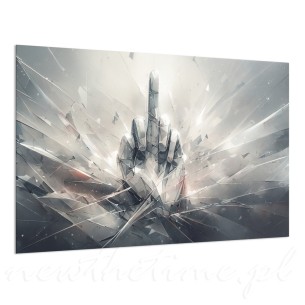 Nowoczesny obraz na płótnie – środkowy palec Defiance 60x40 cm