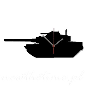 Zegar ścienny Czołg - militaria, dziecięcy, zabawka
