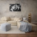 obraz-60-40-cm-abstrakcyjny-dwoje-ludzi-czarny-narysowany-wizualizacja-na-betonowej-scianie