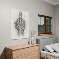 obraz-60-40-cm-signal-abstrakcyjny-monochromatyczny-narysowany-reka-wizualizacja-3-na-szarej-scianie-bok