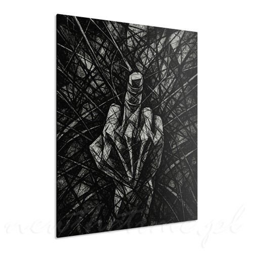 obraz-60-40-cm-plotno-canvas-abstrakcyjny-dlon-czarne-tlo-narysowany-nowoczesny