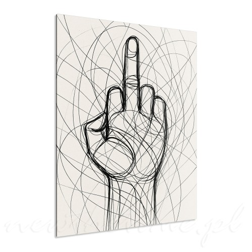 Obraz-na-plotnie-raw-trace-naszkicowany-czarny-bialy-motyw-dloni-60-40-cm