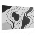 Obraz-na-plotnie-contours-czarny-szary-bialy-motyw-konturow-60-40-cm