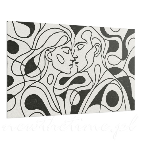 obraz-abstrakcyjny-intimacy-zakrecane-linie-para-pocalunek-60-40-cm