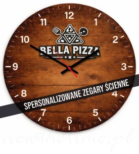 Szklany zegar ścienny z własną nadrukowaną grafiką lub logiem - 50 cm