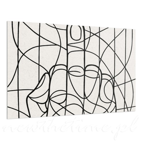 obraz-nowoczesny-grafy-minimalistyczna linia dłoni--60-40-cm