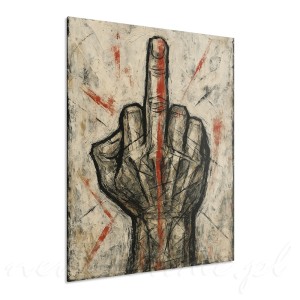 Obraz na płótnie czarno-biały – ekspresyjna, surowa kompozycja Rebellion