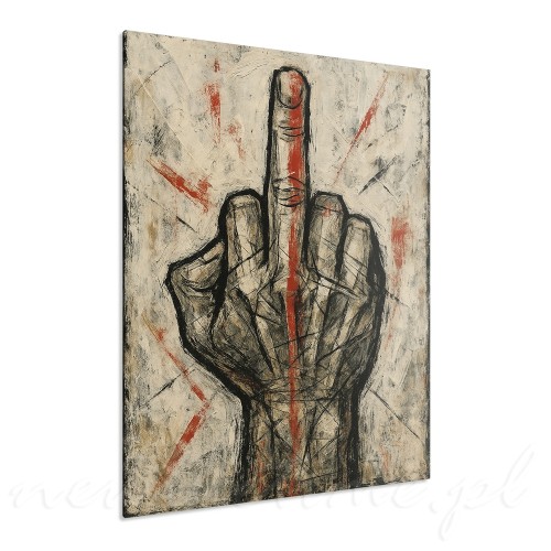 Obraz-na-plotnie-rebellion-ekspresyjna, surowa kompozycja-60-40-cm