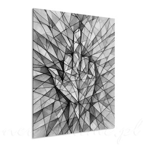 Obraz na płótnie czarno-biały – czarno-biała abstrakcja Shattered Geometry