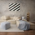 obraz-abstrakcyjny-czarno-białe-pasy-z-czerwonymi-akcentami-black-white-line-wizualizacja-3-na-betonowej-scianie-60-40-cm