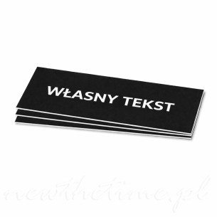 Czarne spersonalizowane grawerowane tabliczki z laminatu - 80x40 mm wiele kolorów 